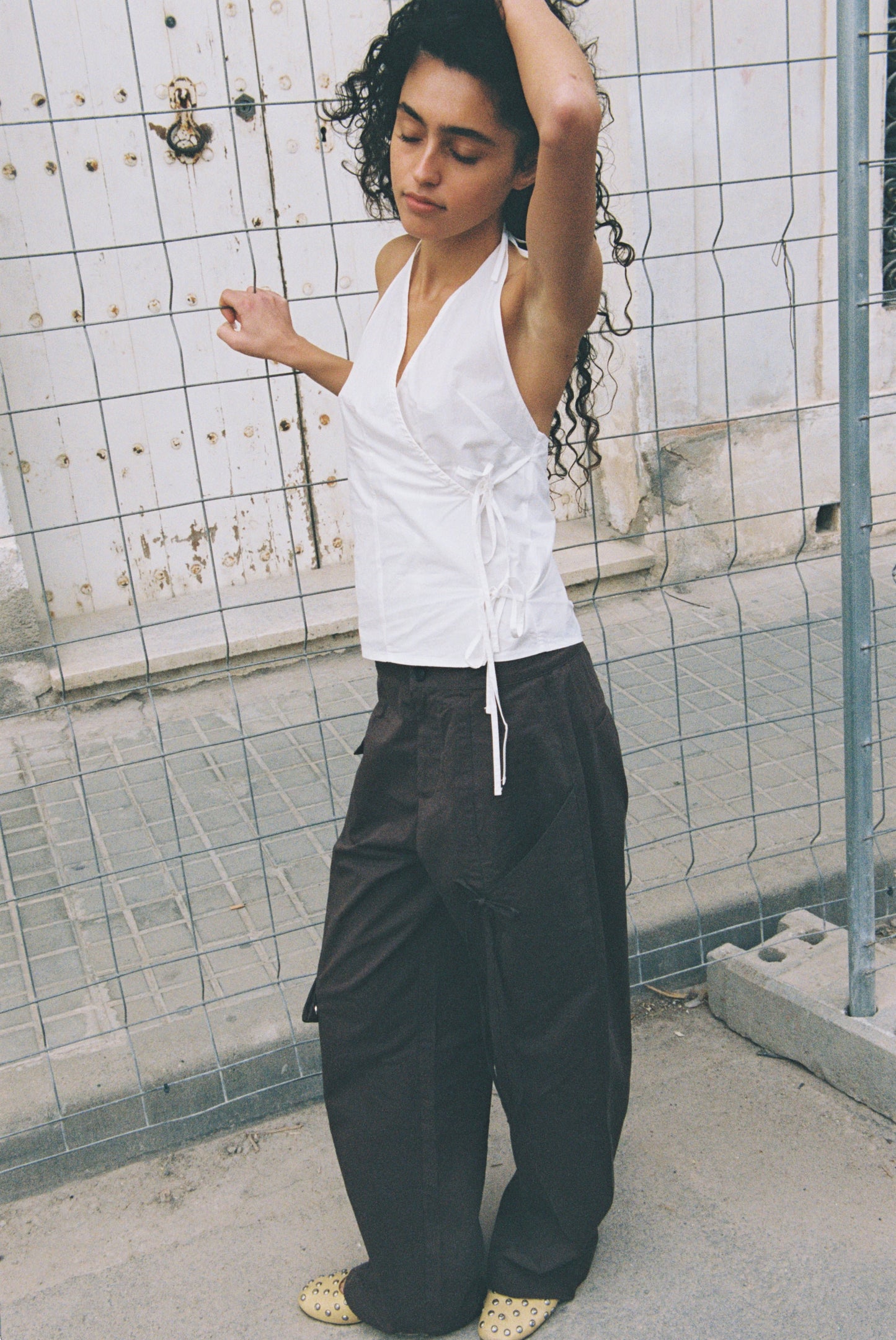 Drawcord Halter - White