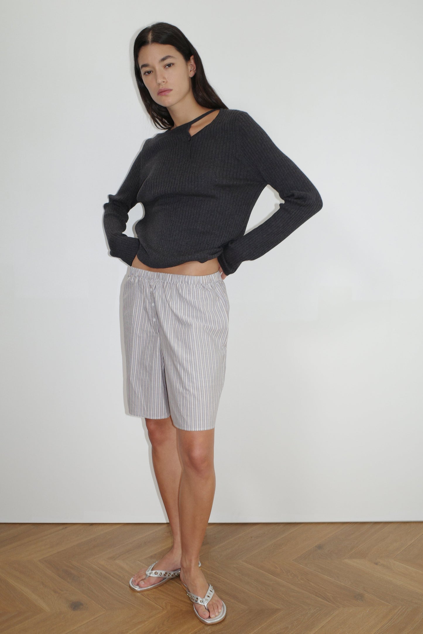 Cut Out Cardi - Coal
