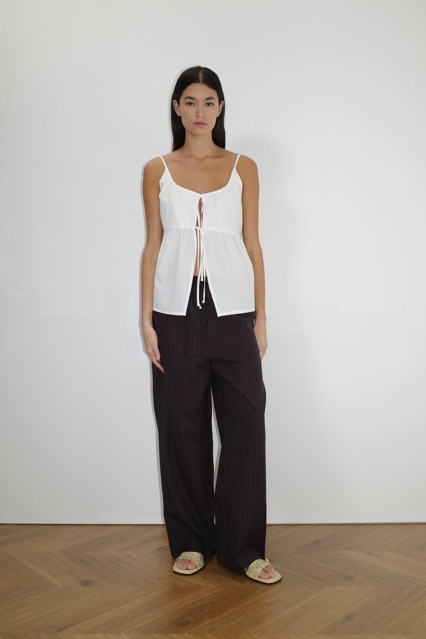 Double Tie Top - White