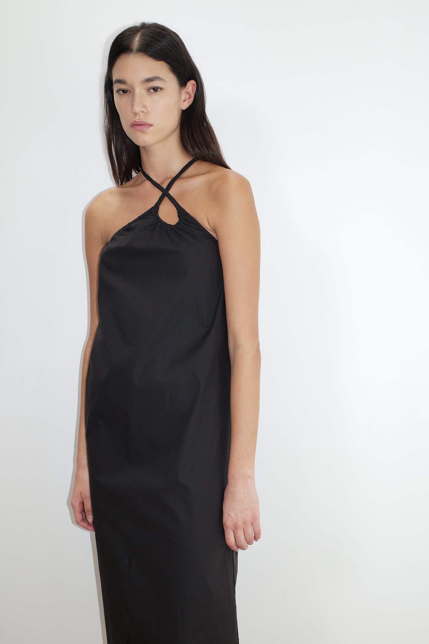 Keyhole Midi Dress - Black