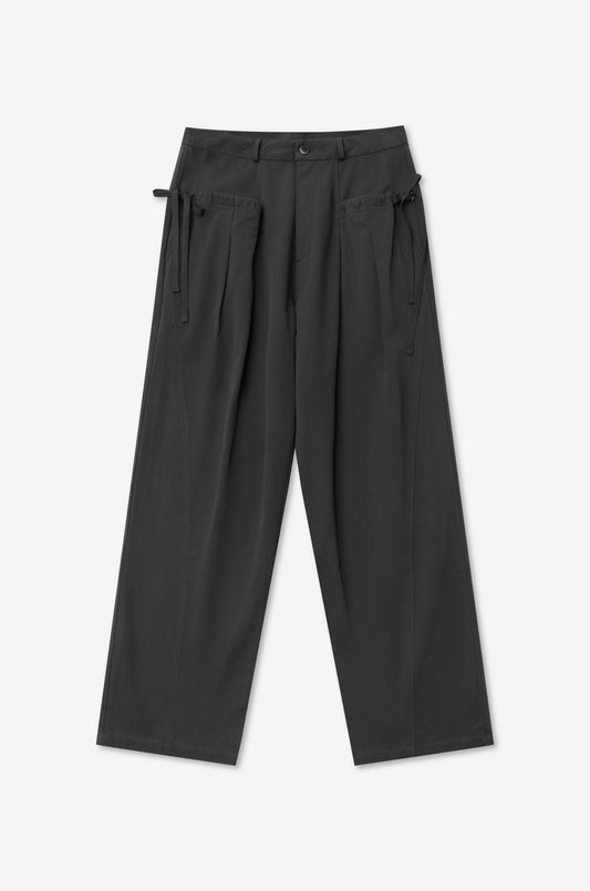 Cinched Pocket Pant - Charcoal