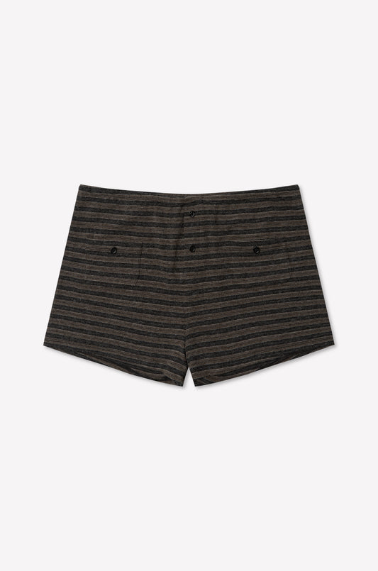 Mini Pocket Short - Brown Stripe