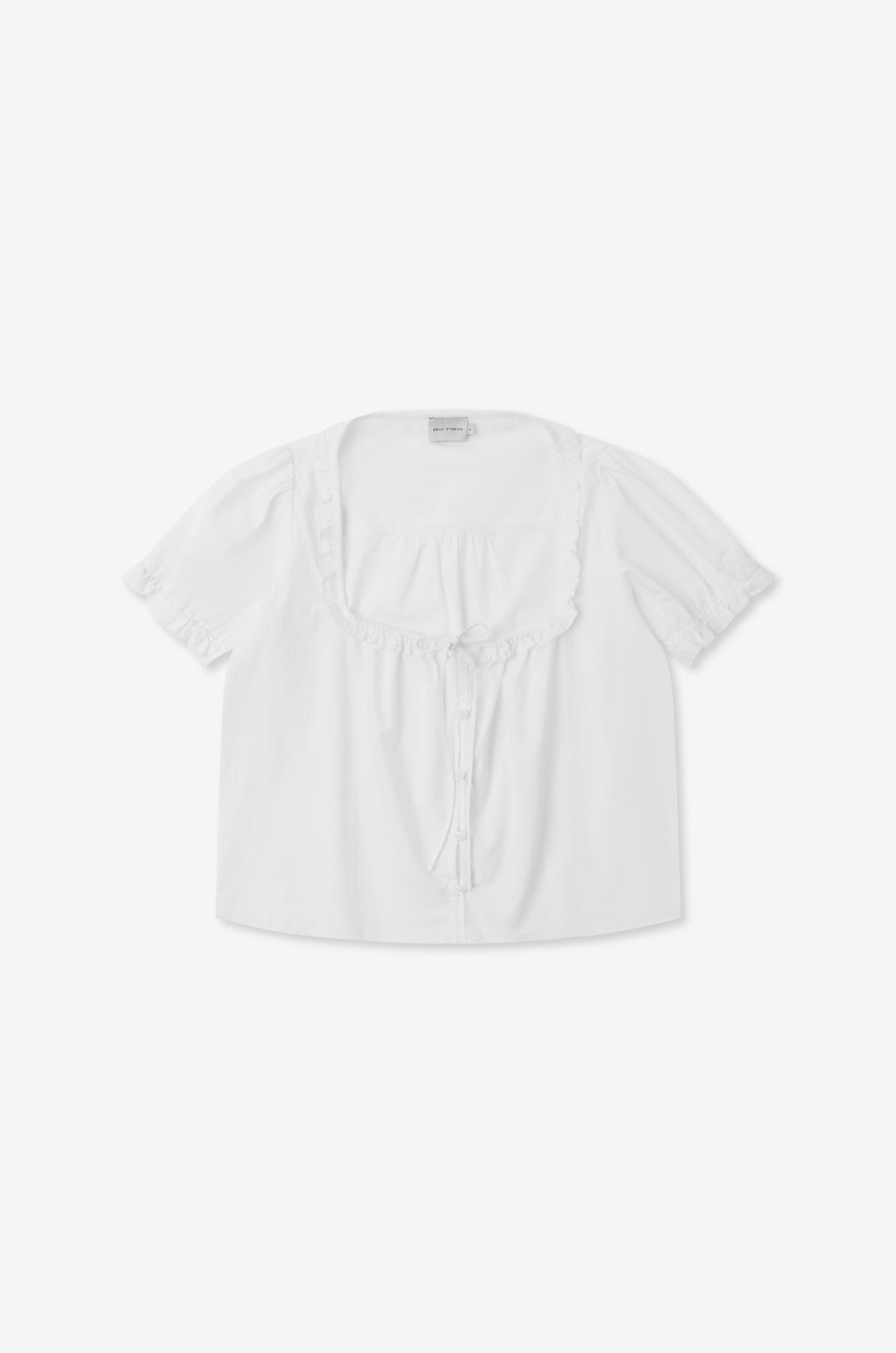 Flounced Top - White