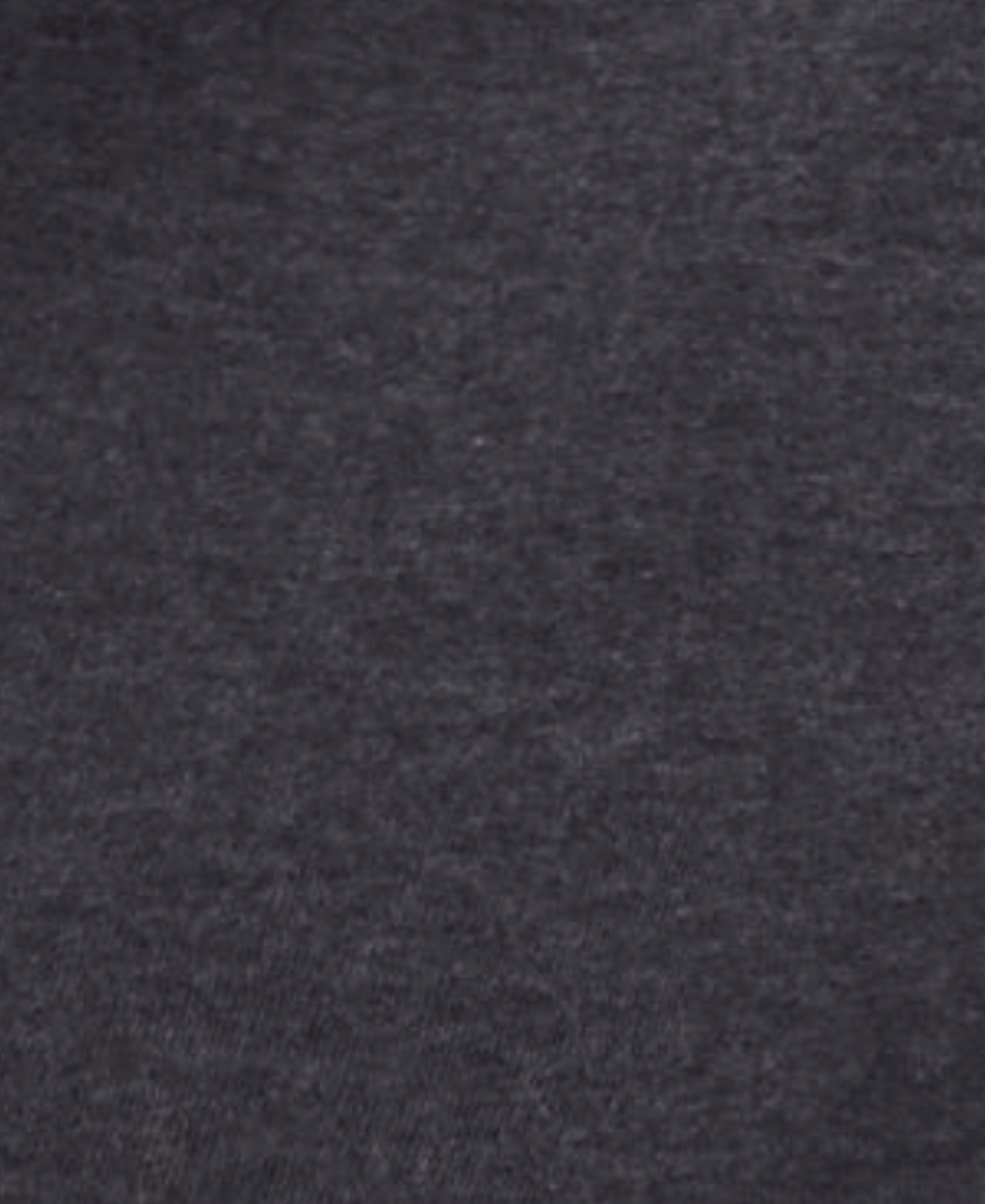 Close-up of the Wool Blend Flounce Tank - Grey by Deiji Studios, featuring a soft, slightly textured, dark heathered wool blend fabric.