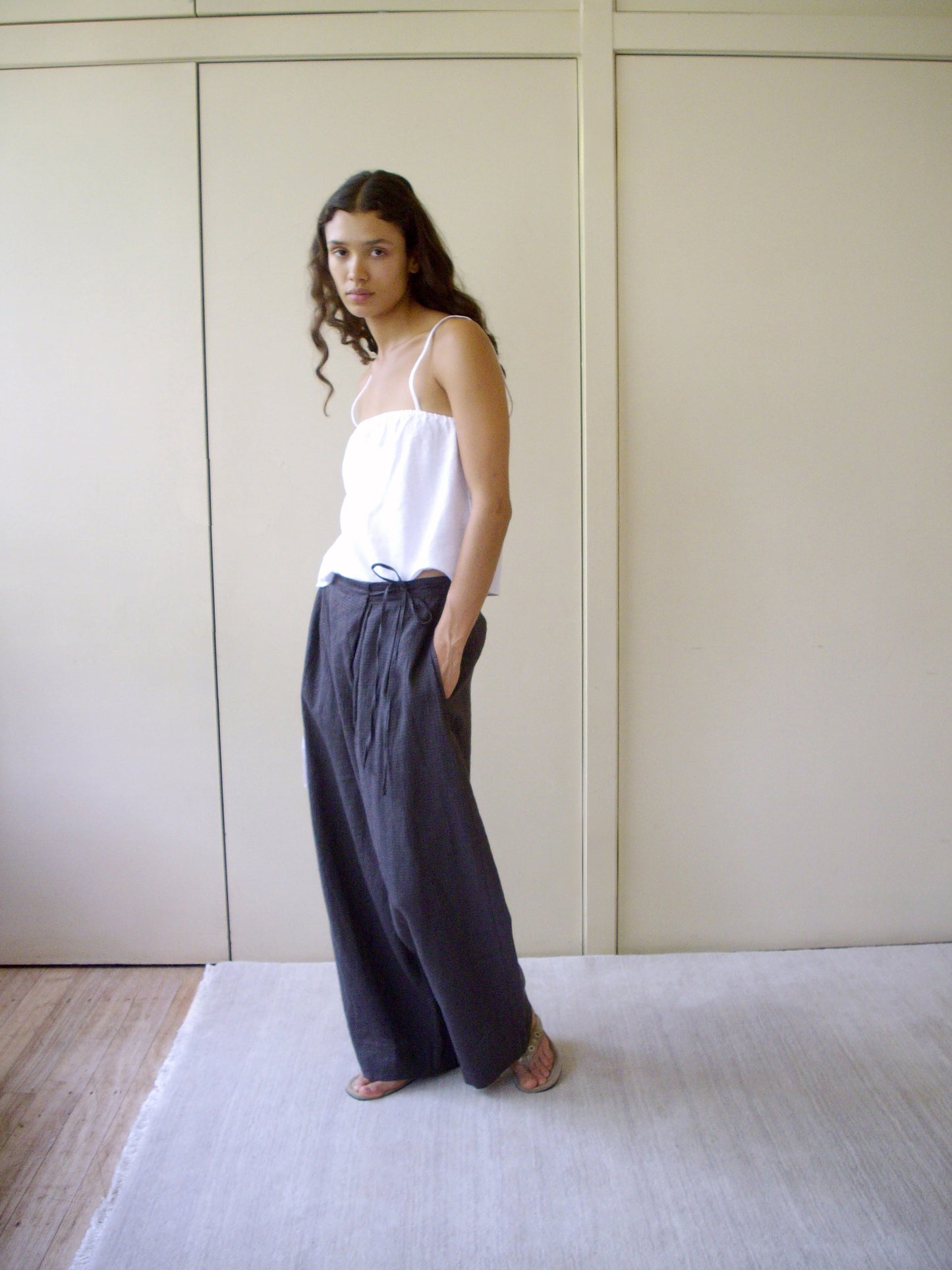 Fold Pant - Slate Check