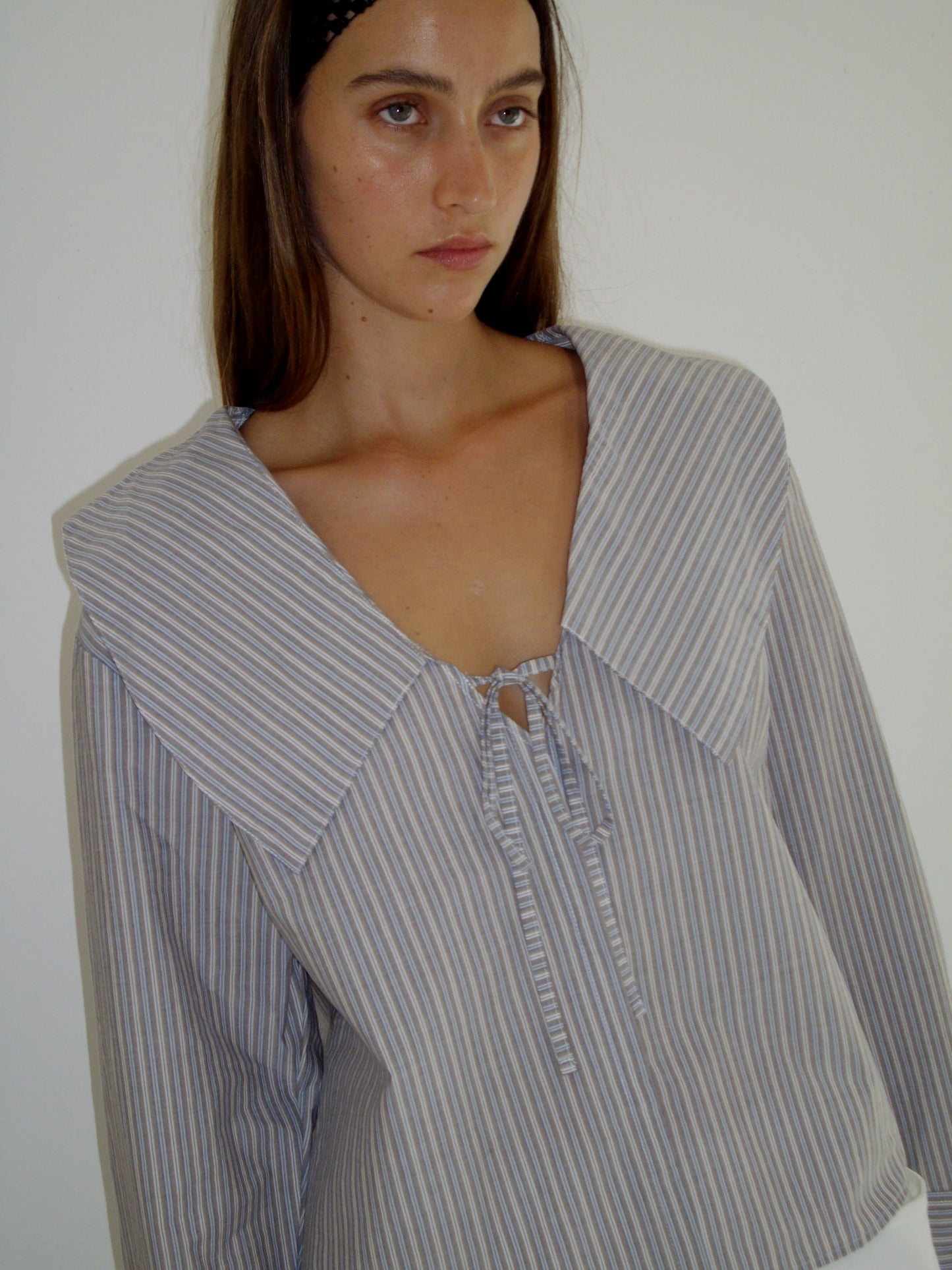 Collared Tie Shirt - Seas Stripe