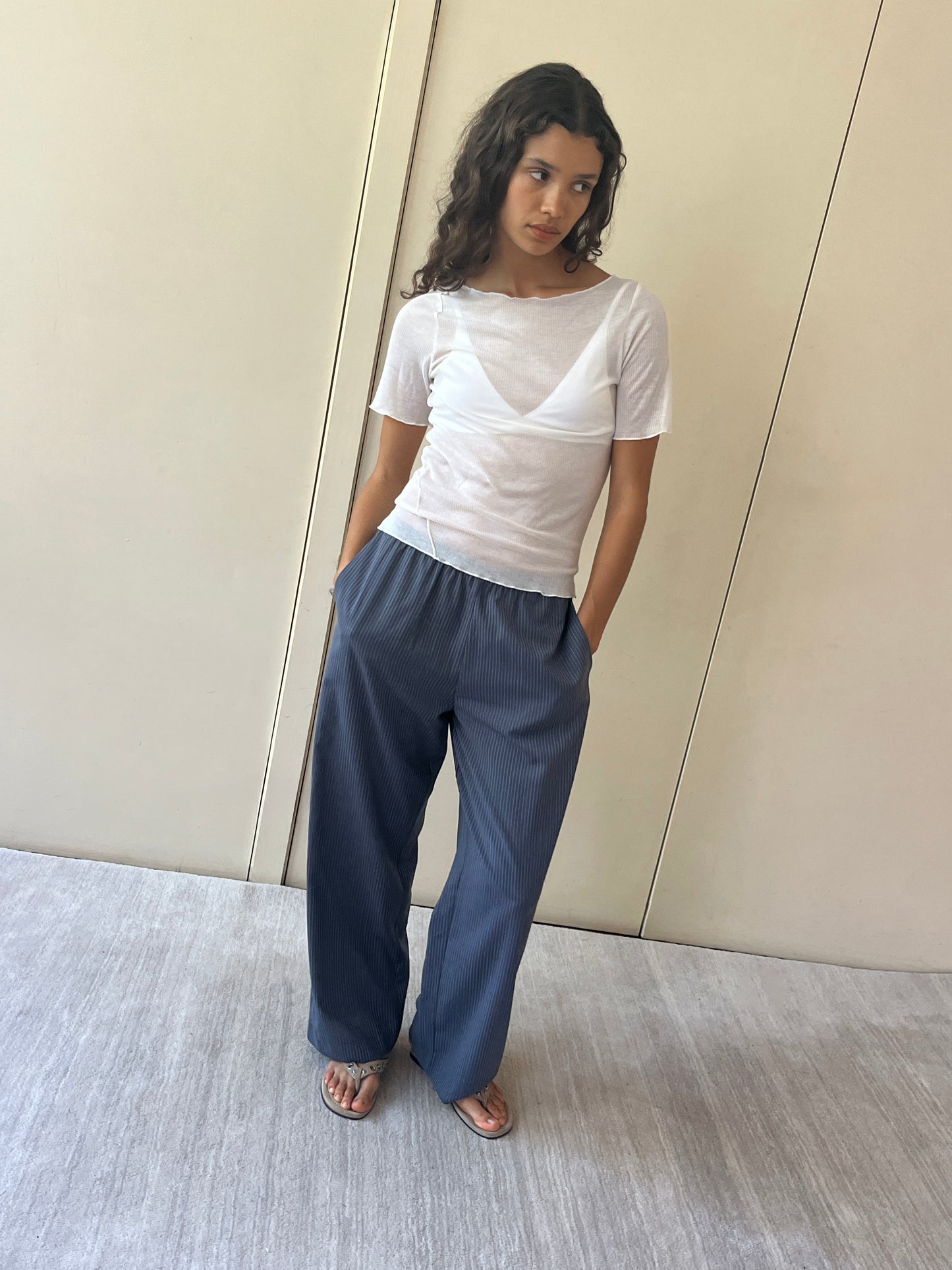 Square Knit Tee - Off White
