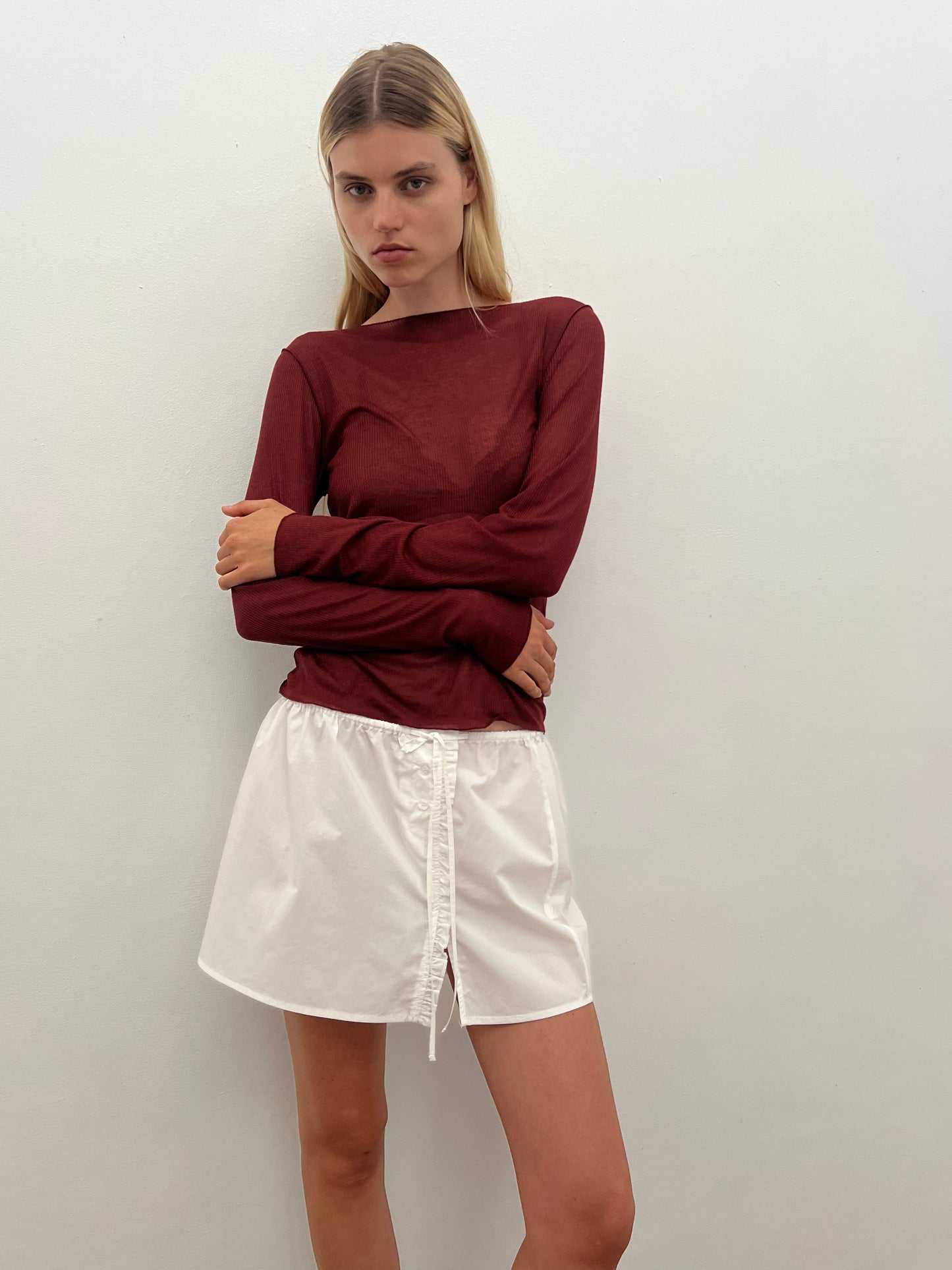 Knit Long Sleeve - Crimson