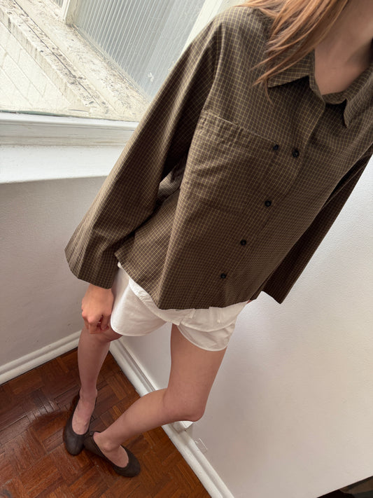 Button Pocket Shirt - Garden Check