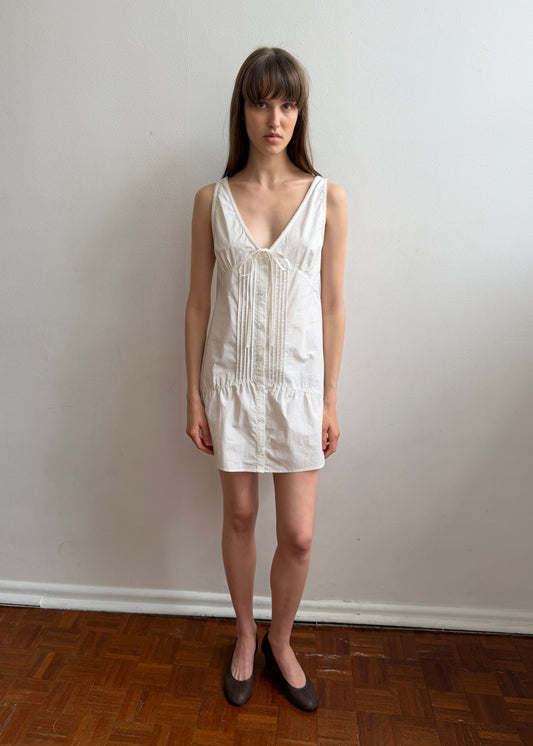 Detail Dress - White