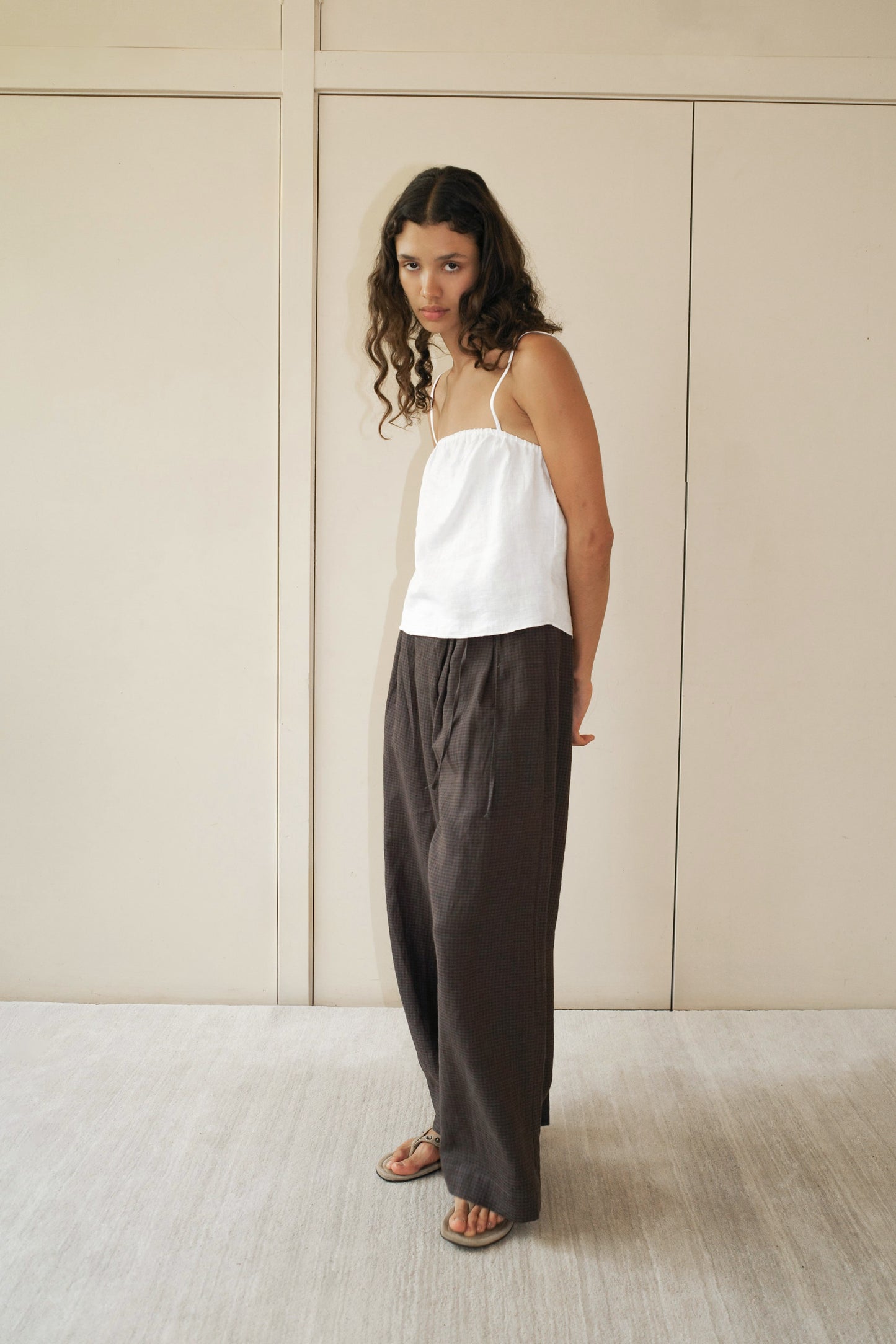 Fold Pant - Slate Check