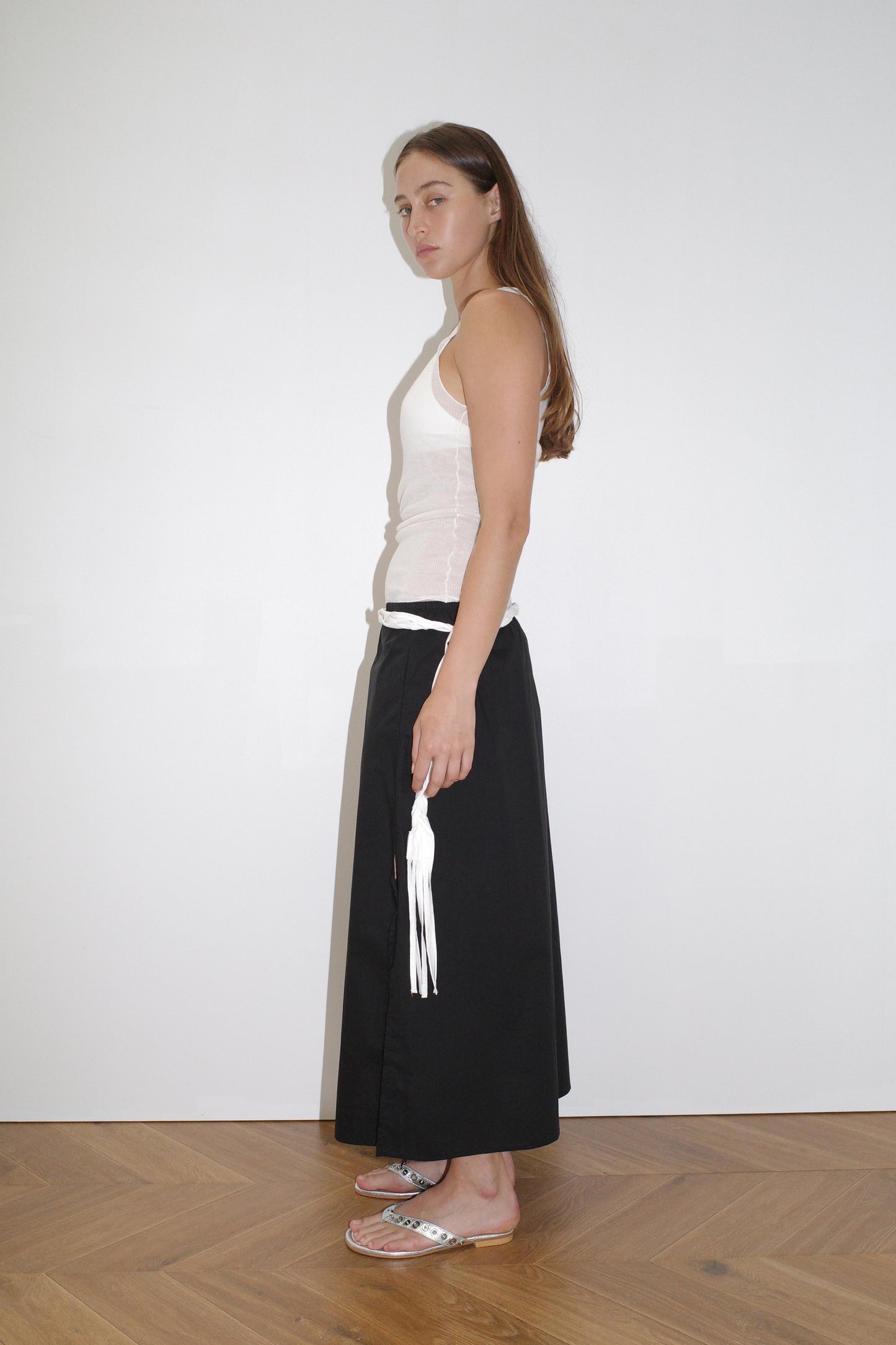 Split Tie Skirt - Black