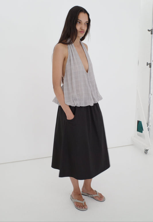 Voile Halter - Honey Check