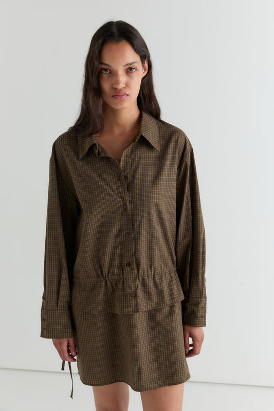 Collar Dress - Garden Check
