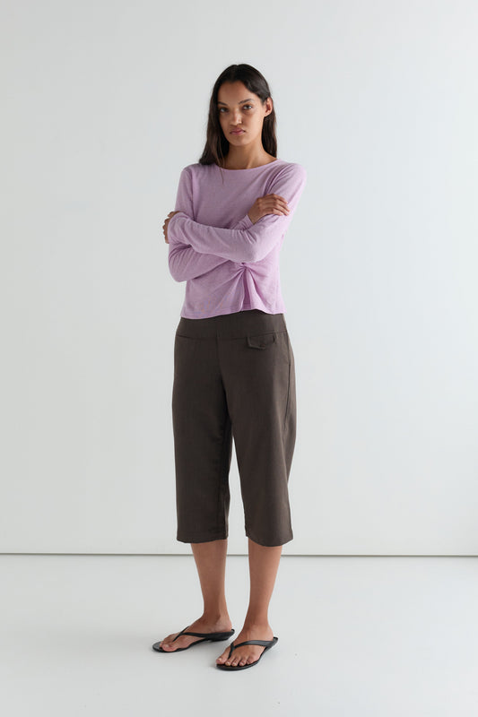 Pocket Capri - Brown