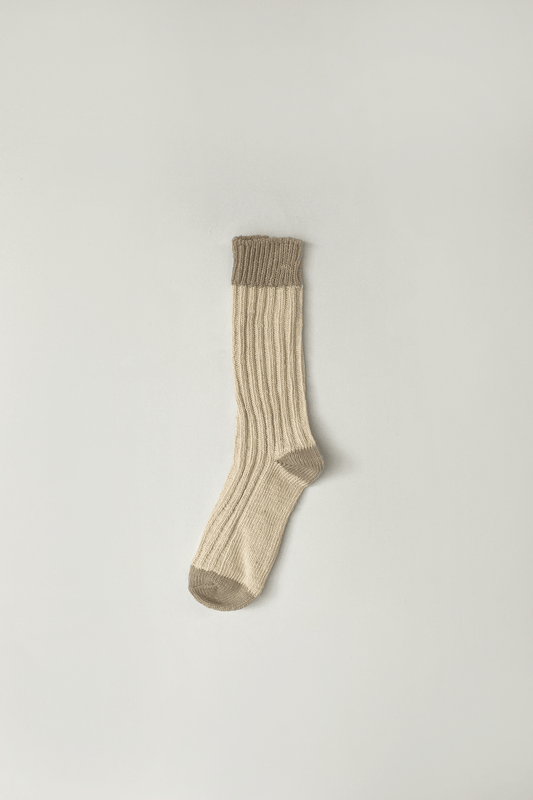 the woven sock - cream and natural by Deiji Studios against plain background