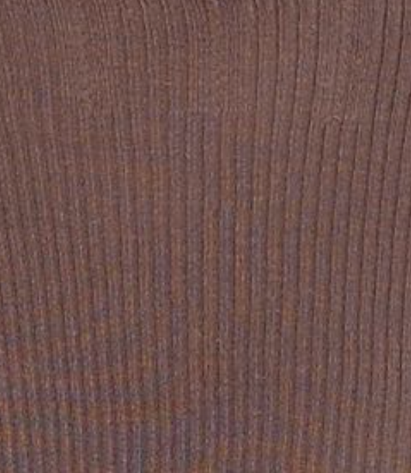 Close-up of a brown wood surface with visible vertical grain lines and natural texture, reminiscent of the refined detail found in the Open Work Longsleeve - Hazel.