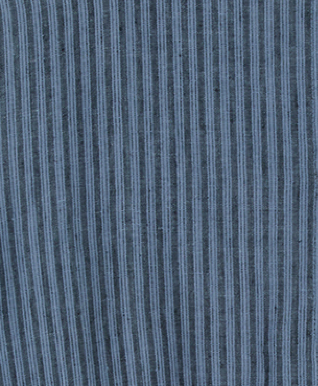 Close-up of the Linen Ease Trouser - Azure Stripe by Deiji Studios, featuring a textured blue fabric with vertical azure stripes—ideal for a relaxed and elegant look.