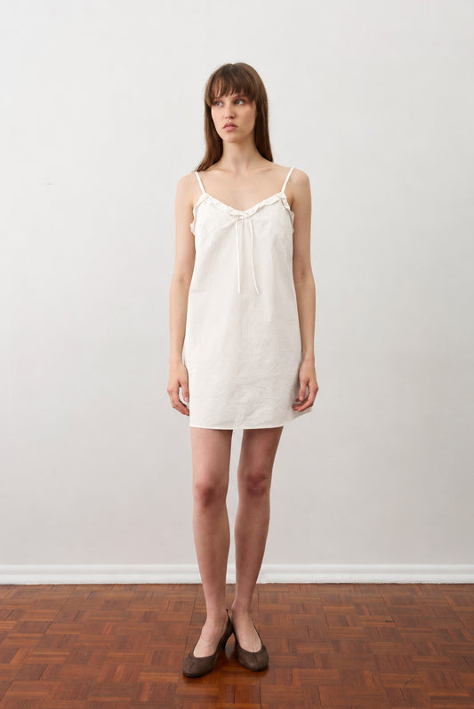 Bias Mini Dress - White