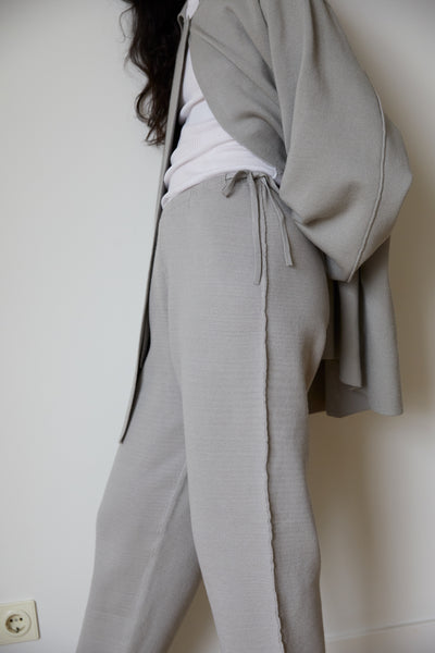 the drawcord knit pant - grey ;