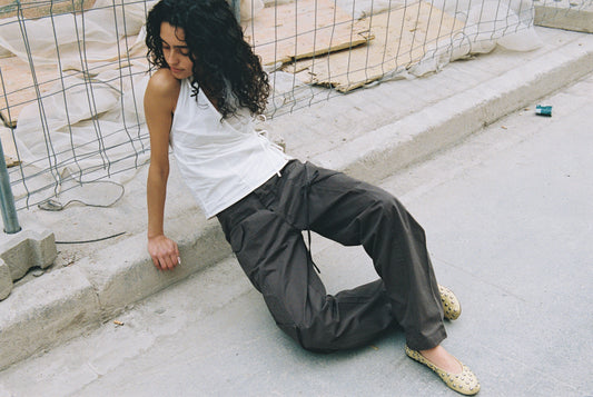 Drawcord Halter - White