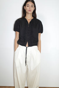 Double Frill Top - Black