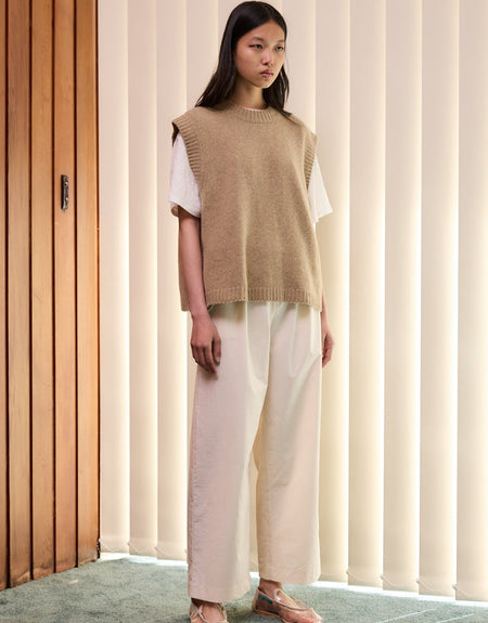 the ease trouser  - off white | Deiji Studios