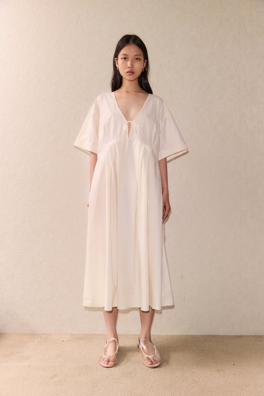 The Square Sleeve Dress - Off White