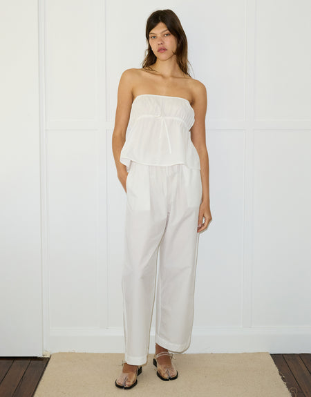 the ease trouser - white | Deiji Studios