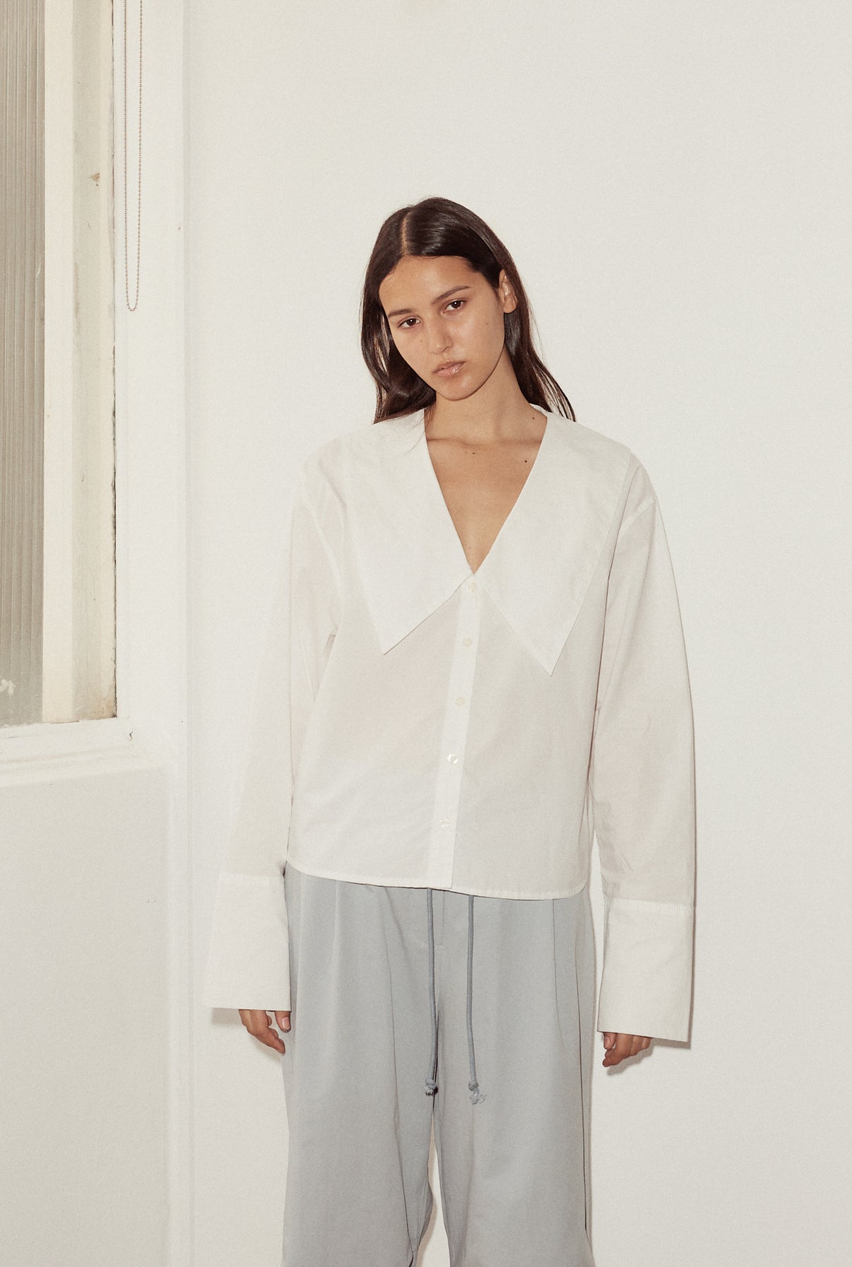 Oversized Collared Shirt - White – Deiji Studios