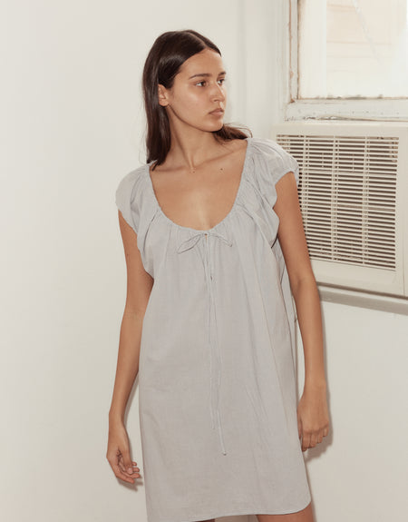 Capped Sleeve Dress - Dream Stripe | Deiji Studios