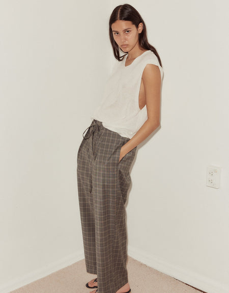 Tailored Pants - Everyday Check | Deiji Studios