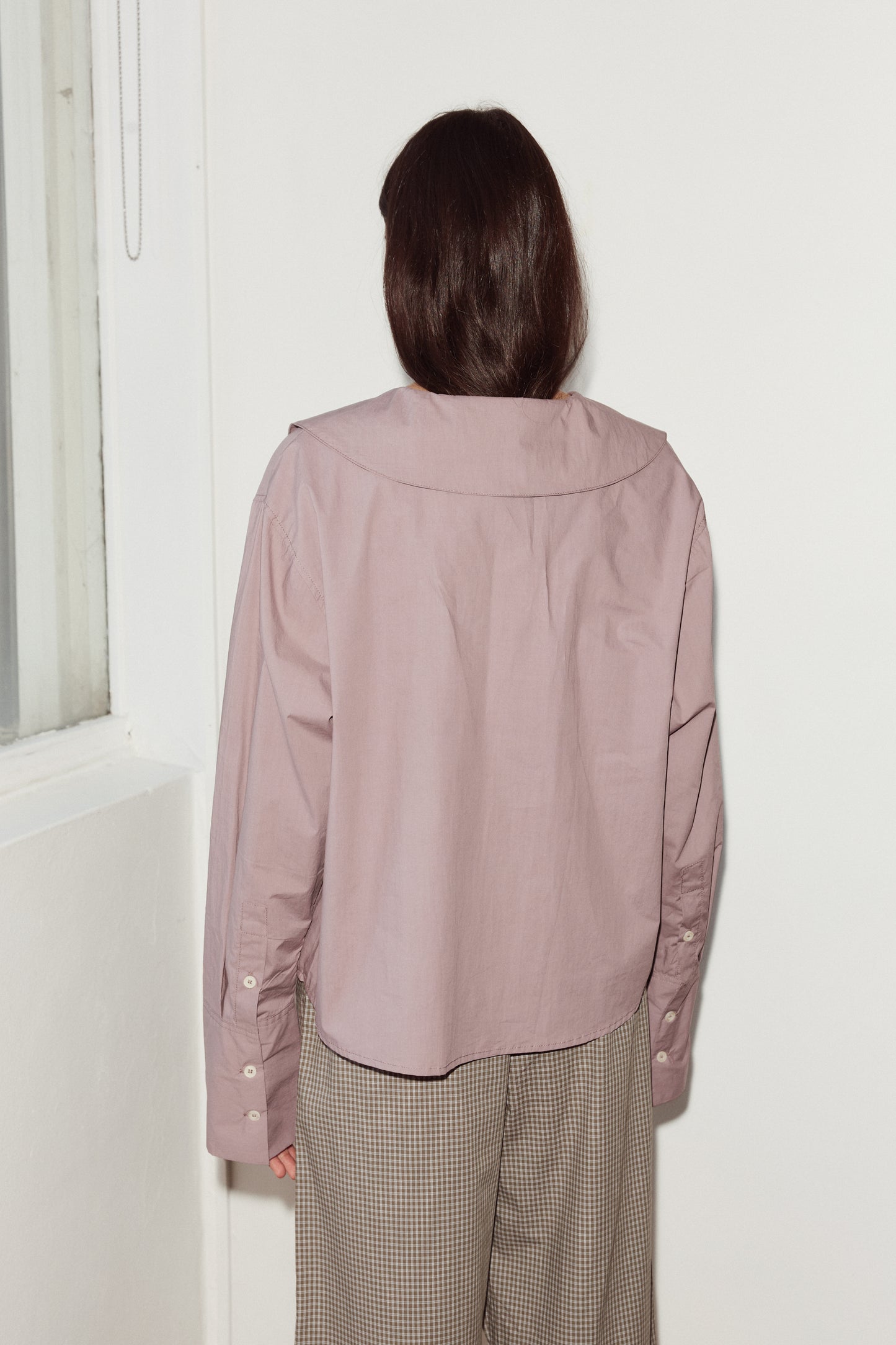 Oversized Collared Shirt - Mauve