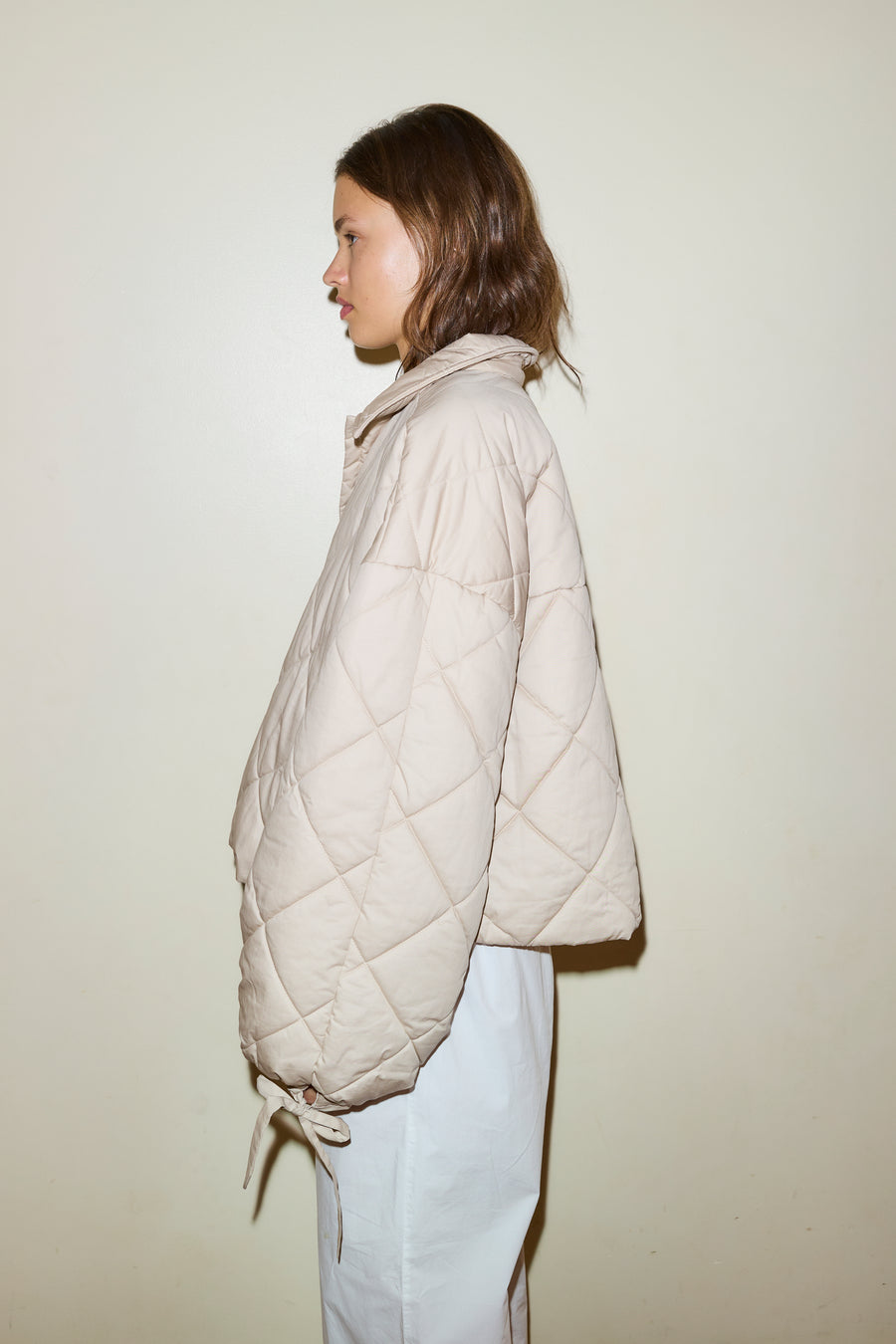 The Collared Quilt Coat - Fawn