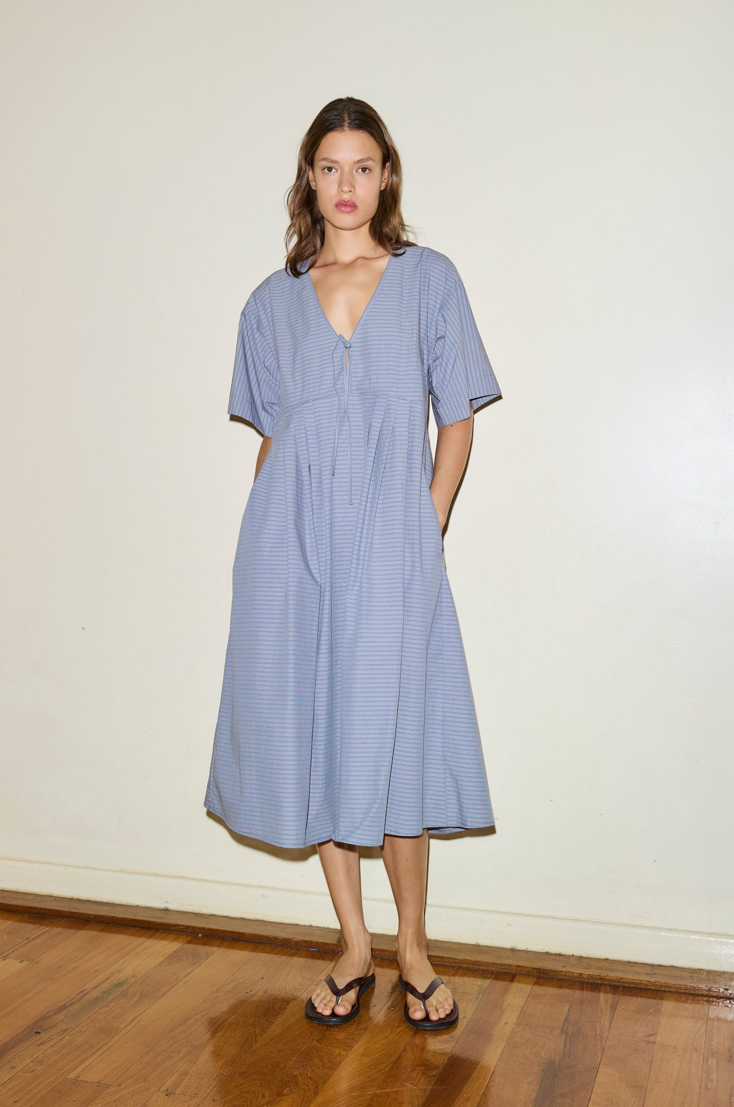 The Square Sleeve Dress - Pillow Check