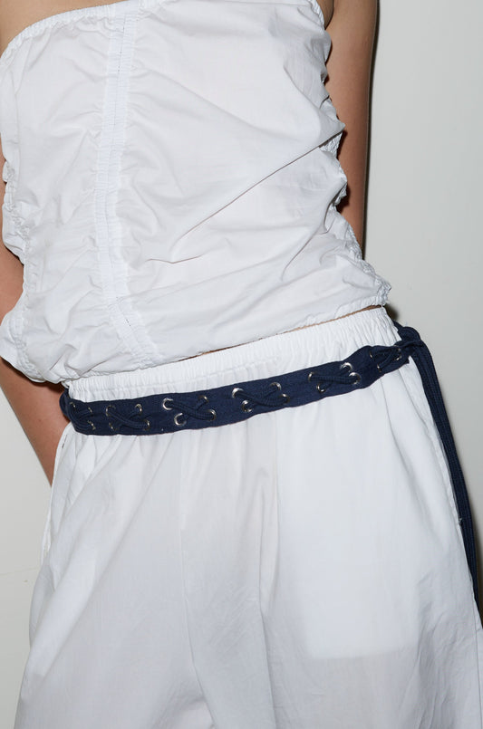 Eyelet Belt - Navy