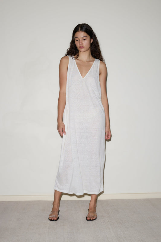 soft tank dress - ecru