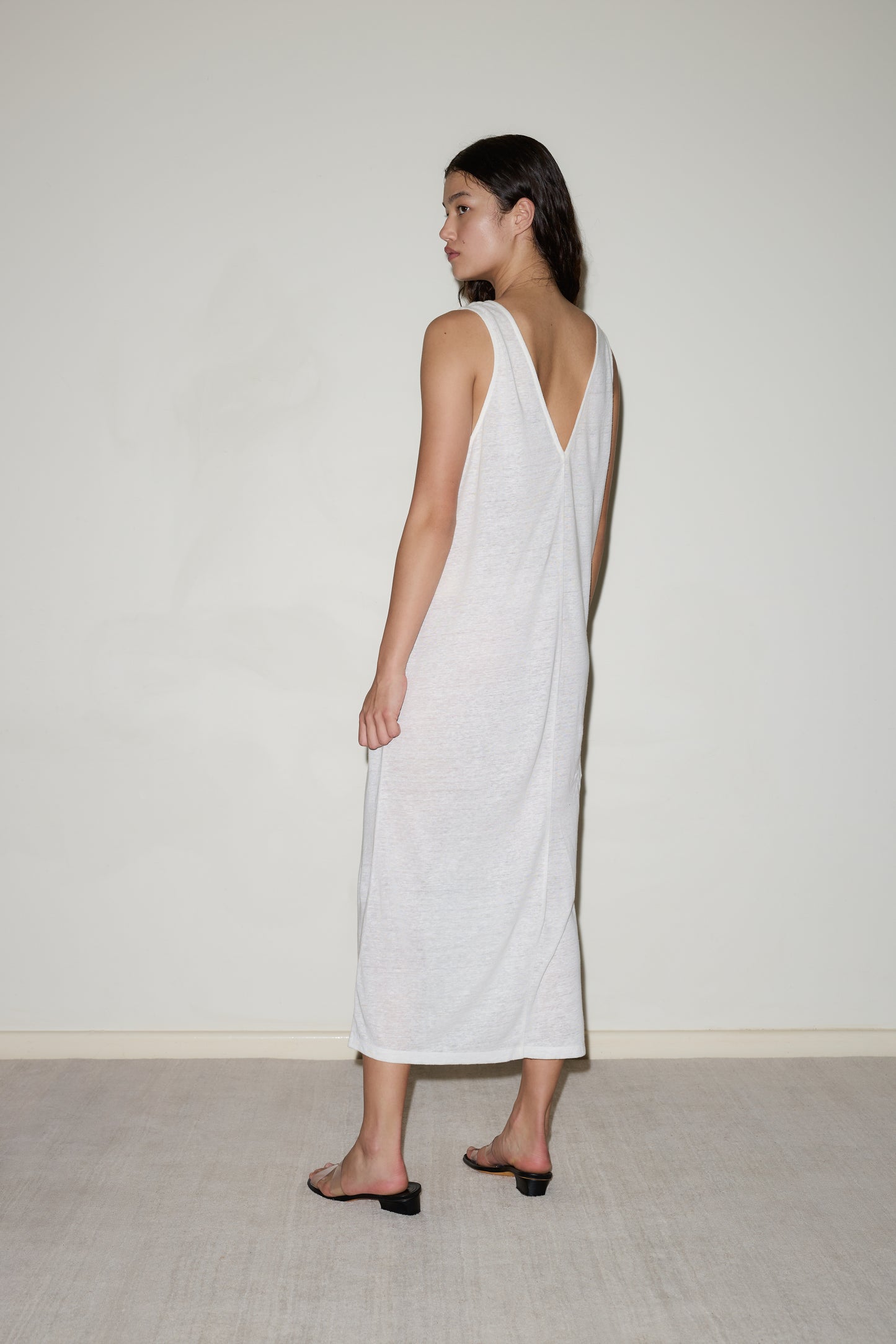 soft tank dress - ecru