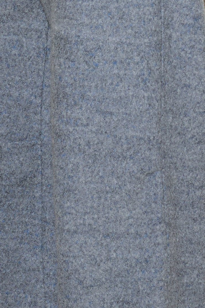 Close up of Boiled Wool Coat - Blue Grey fabric by Deiji Studios