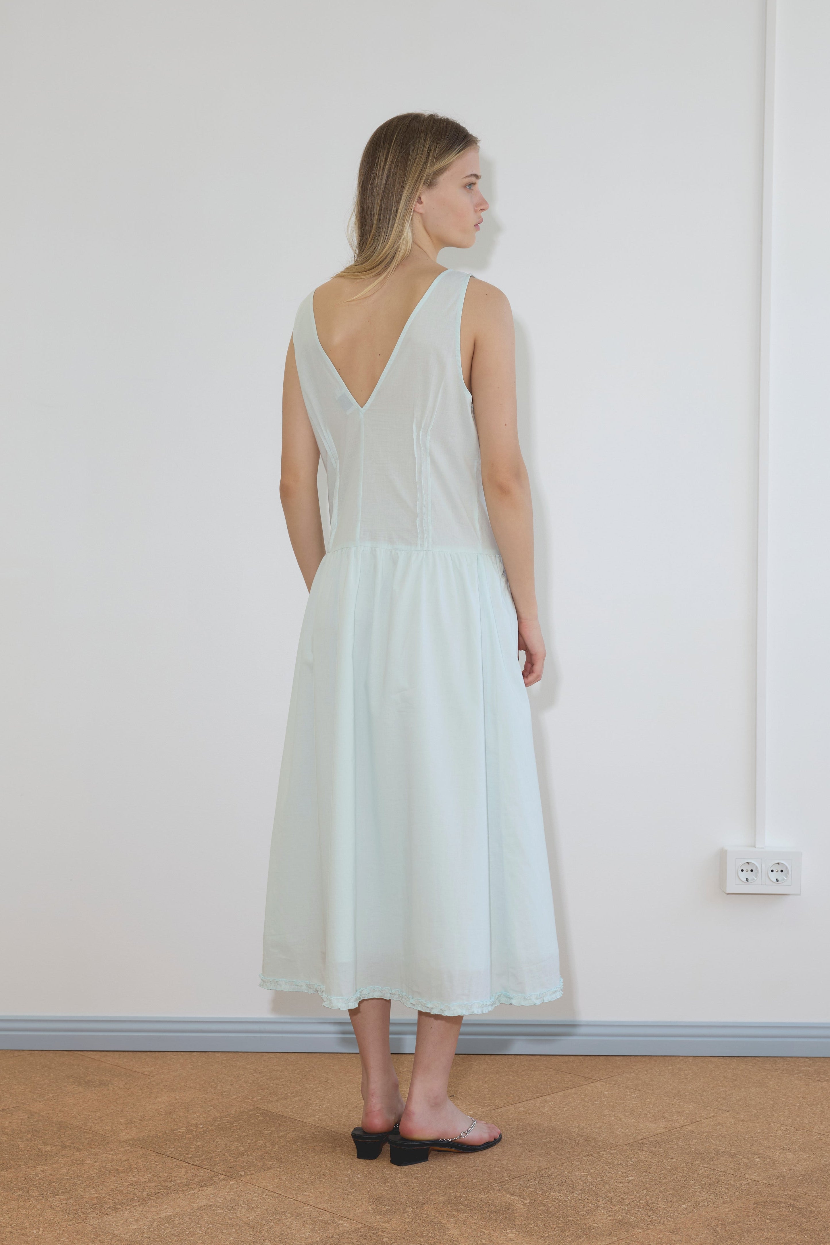 Pintuck Dress - Mint