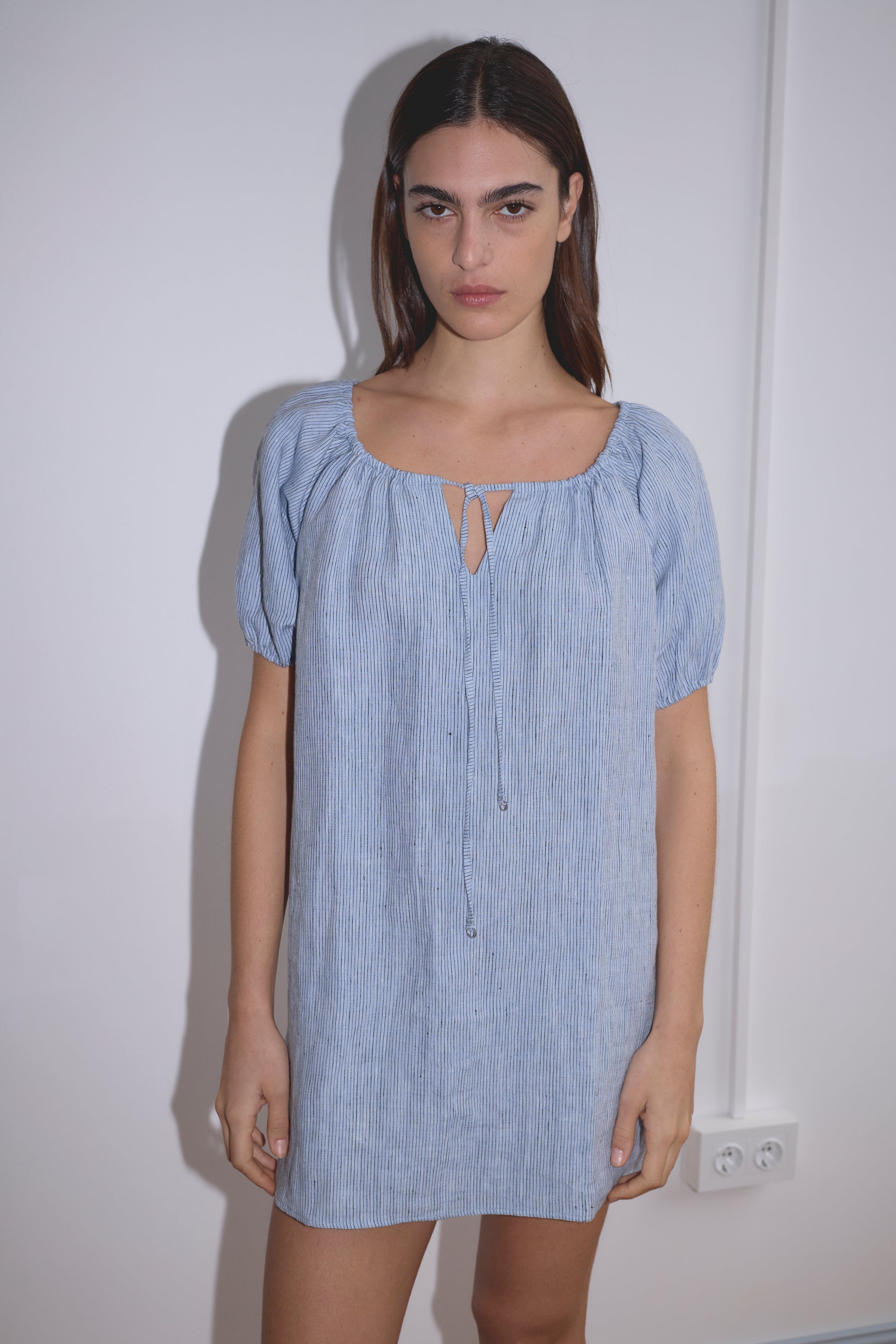 Smock Dress - Blue Stripe Smock Dress - Blue Stripe