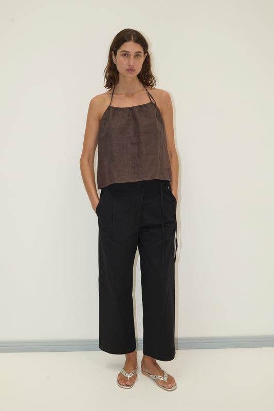 Flag Tie Pant - Black