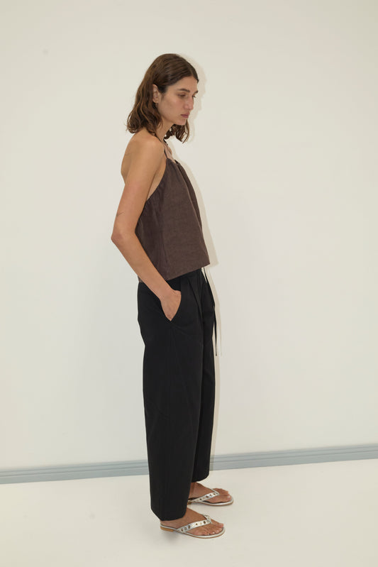 Flag Tie Pant - Black
