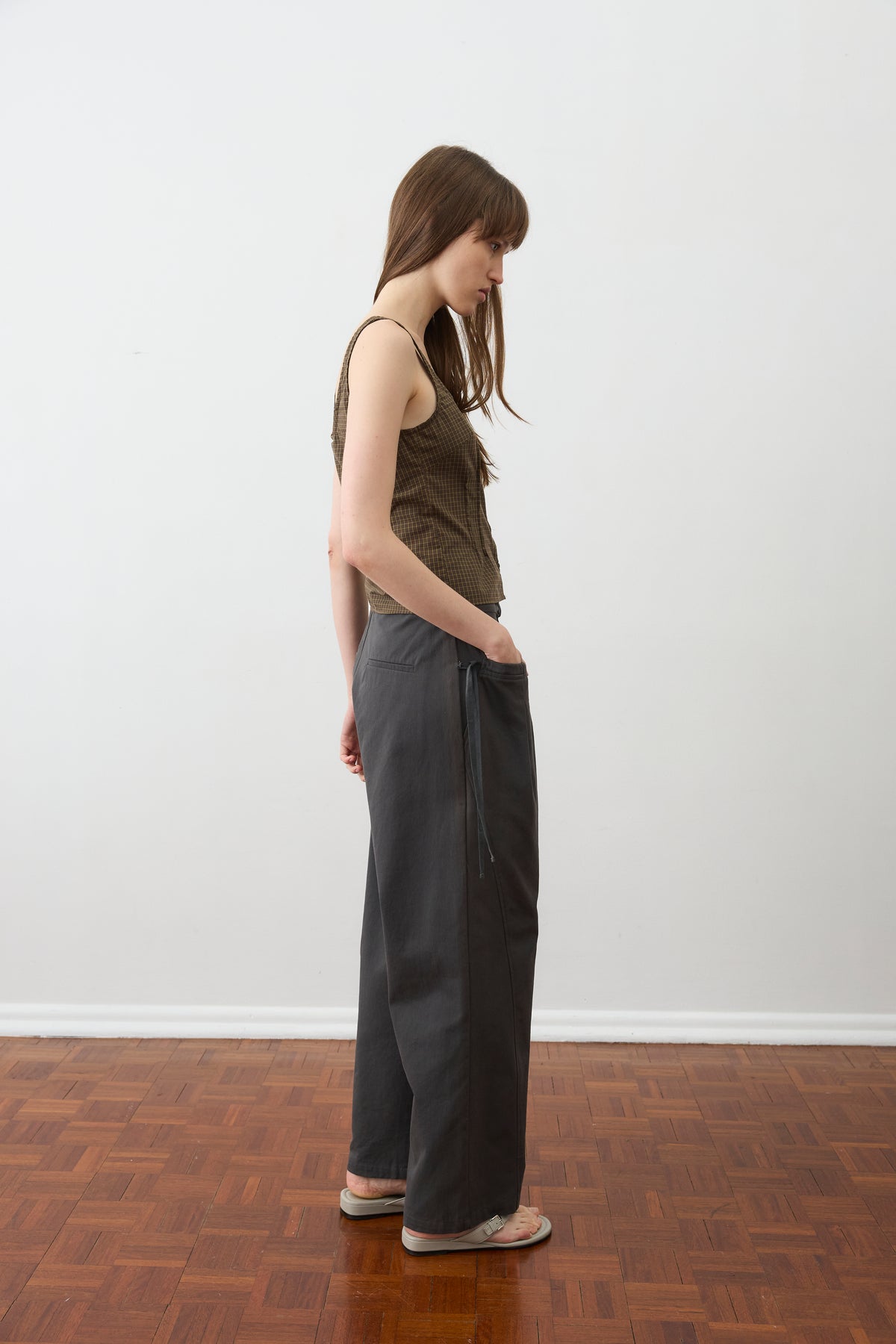 Cinched Pocket Pant - Charcoal