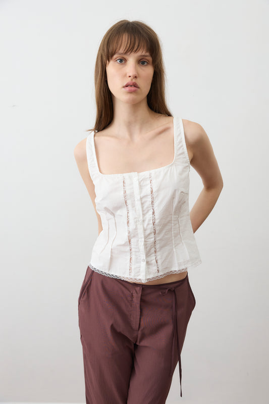 Lace Cami - White