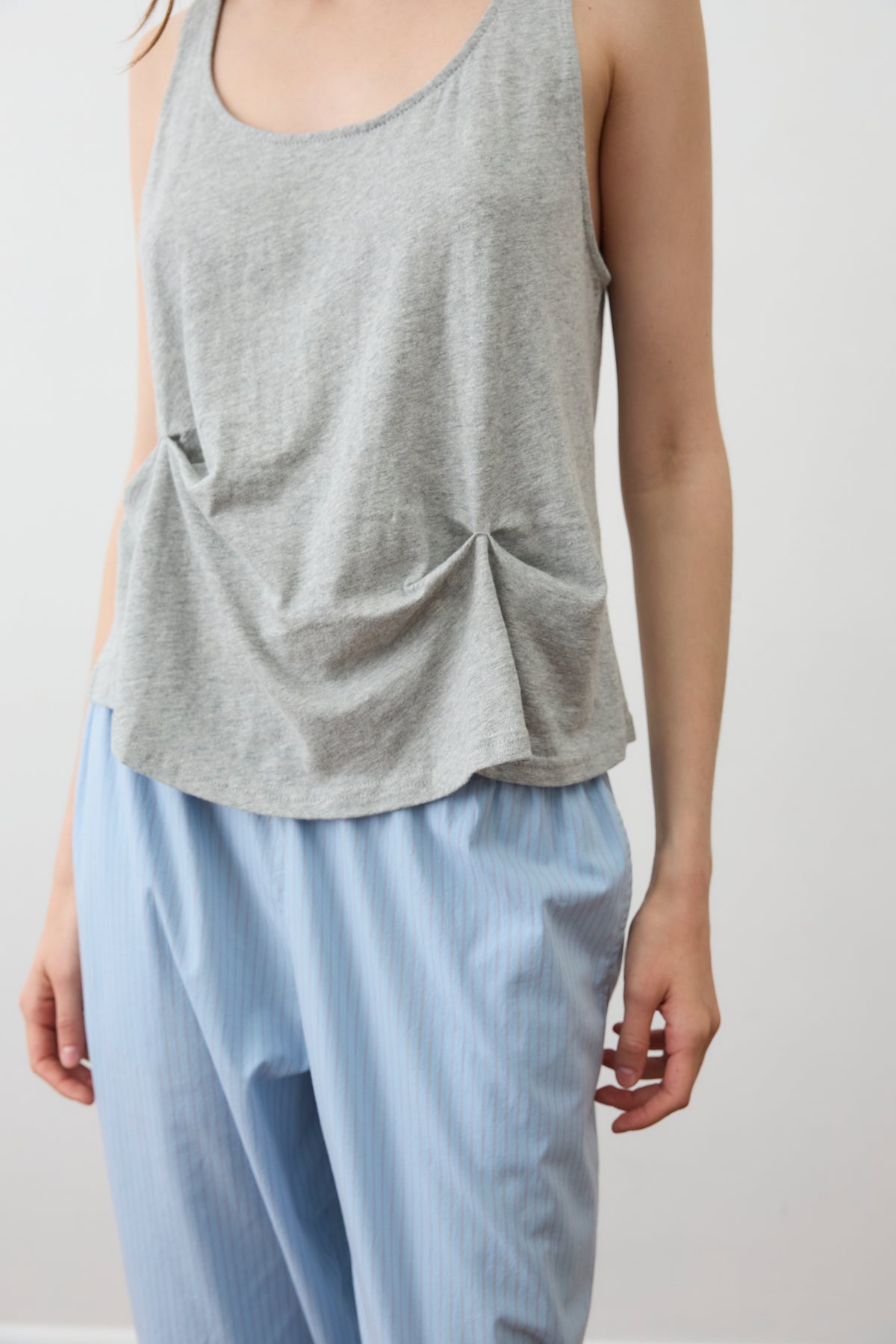 Pinch Gather Tank - Grey