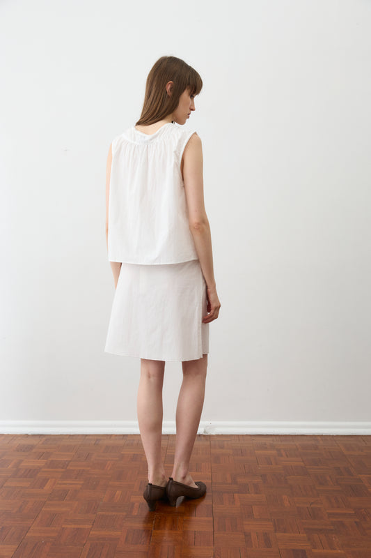 Sleeveless Blouse - White