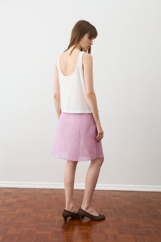 Pinch Gather Tank - White