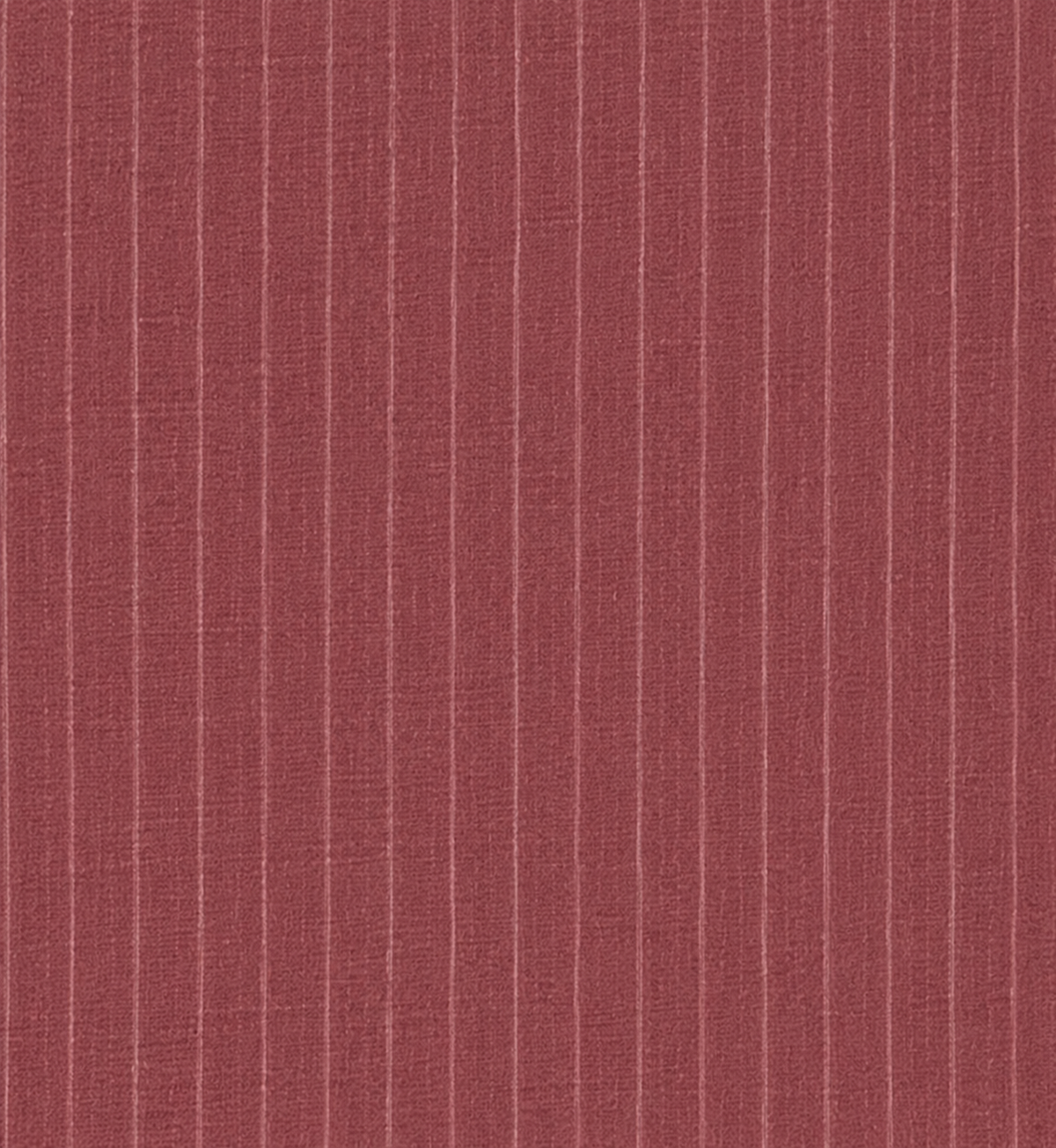 Crafted from red fabric, the Ease Trouser - Rust Stripe features a subtle vertical pinstripe texture. Evenly spaced, slightly darker rust stripes run from top to bottom, creating a simple and uniform design reminiscent of Deiji Studios’ signature ease trouser style.