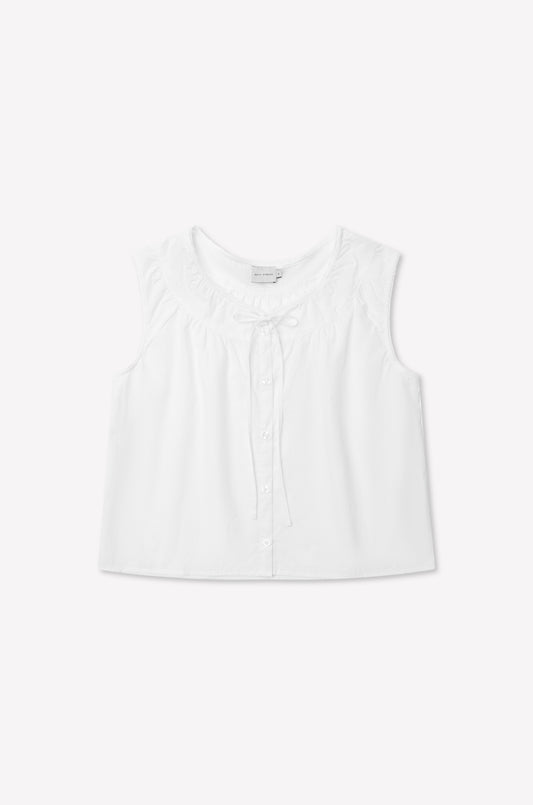 Sleeveless Blouse - White